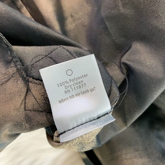 L.A.M.B. Abstract Black Plaid Taffeta Dres… - Picture 5 of 7